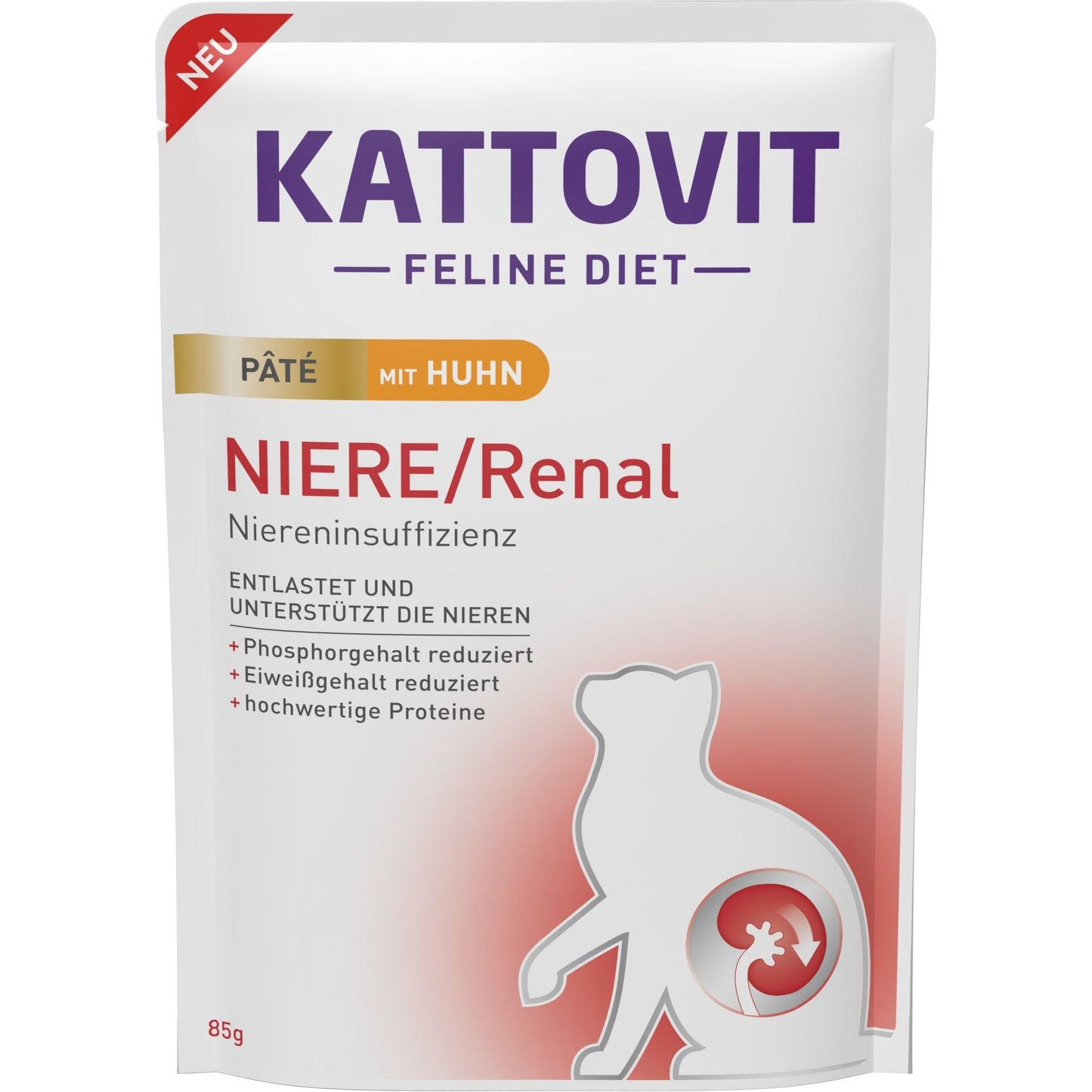 Kattovit Feline Diat Niere Pate Huhn 30x 85g