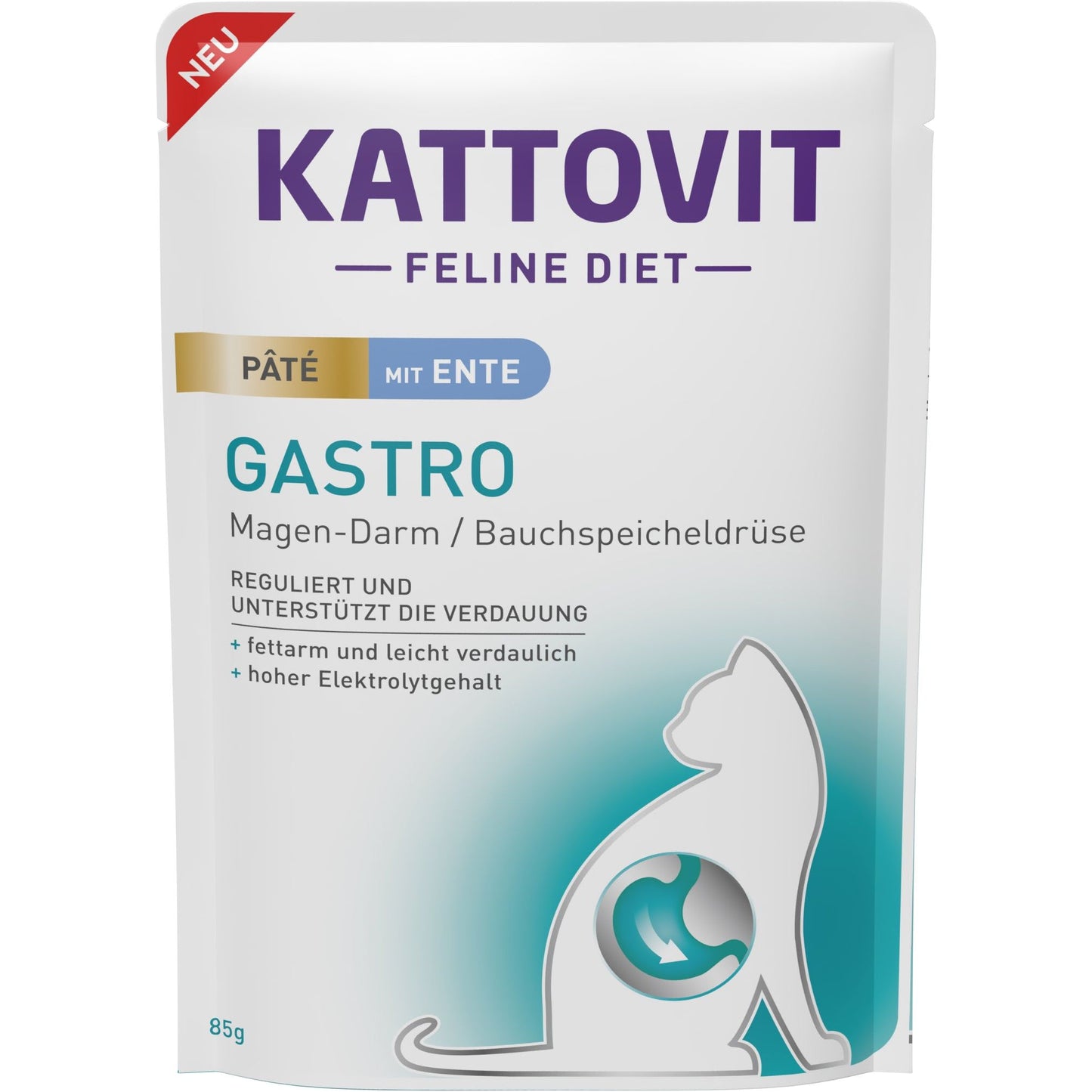 Kattovit Feline Diat Gastro Pate Ente 30x 85g