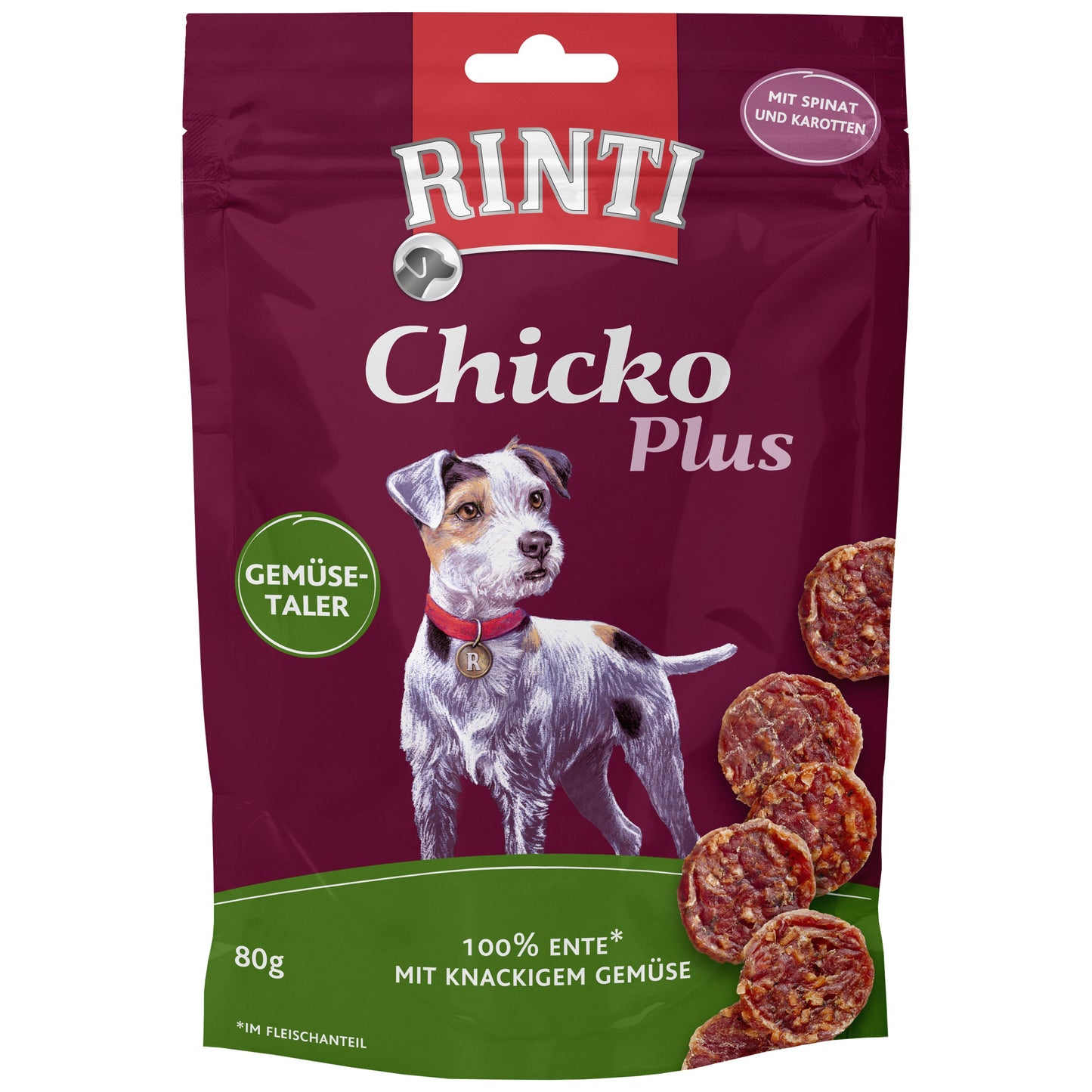 Rinti Chicko Plus Gemüsetaler mit Ente 12x 80g