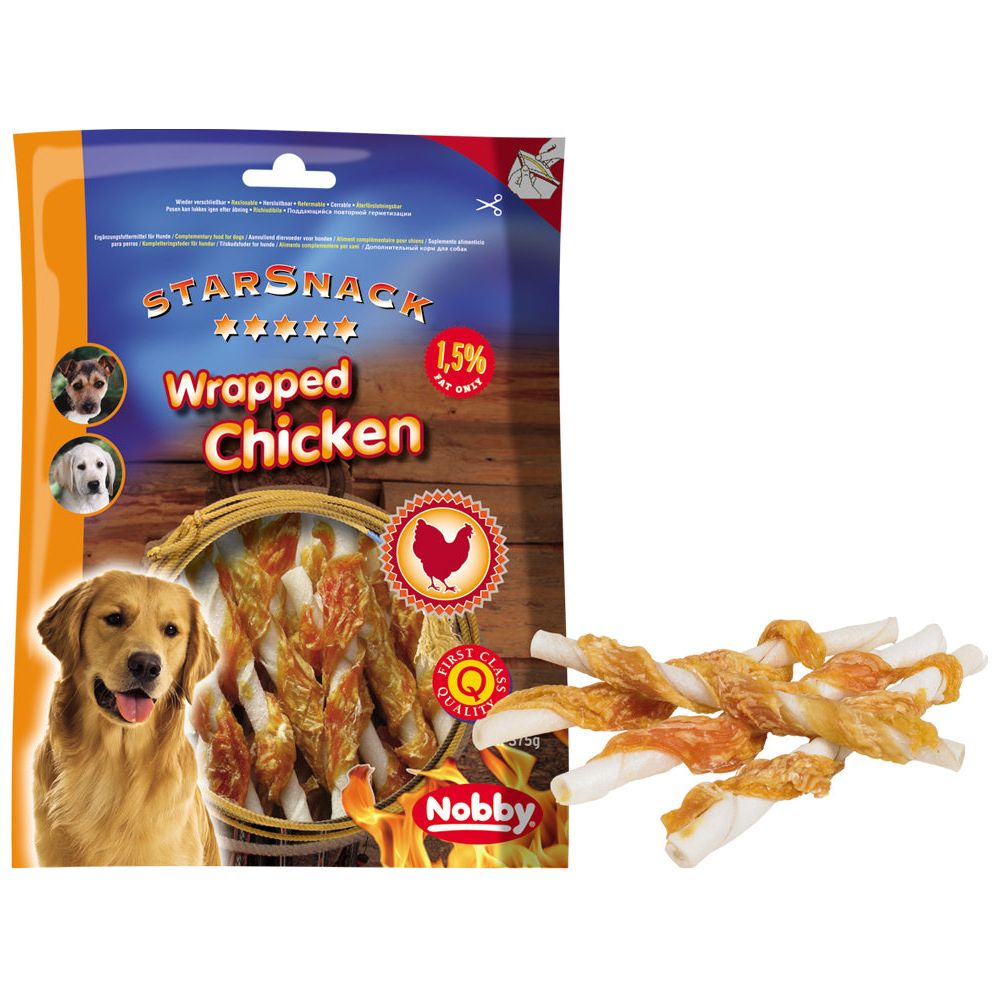 Nobby STARSNACK BBQ WRAPPED CHICKEN 6x 375g