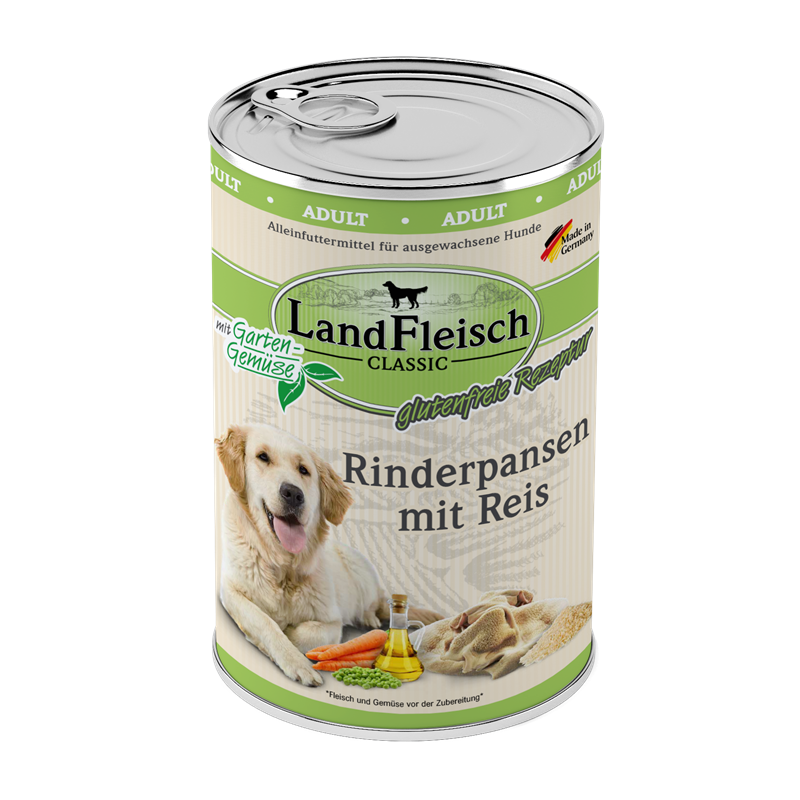 LandFleisch Dog Classic Rinderpansen & Reis