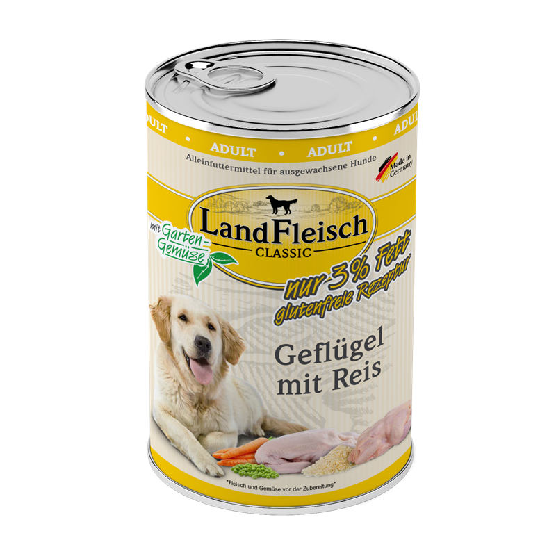 LandFleisch Dog Classic Geflügel & Reis