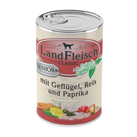 LandFleisch Dog Classic Senior Geflügel, Reis & Paprika mit Gemüse 24 x 400g