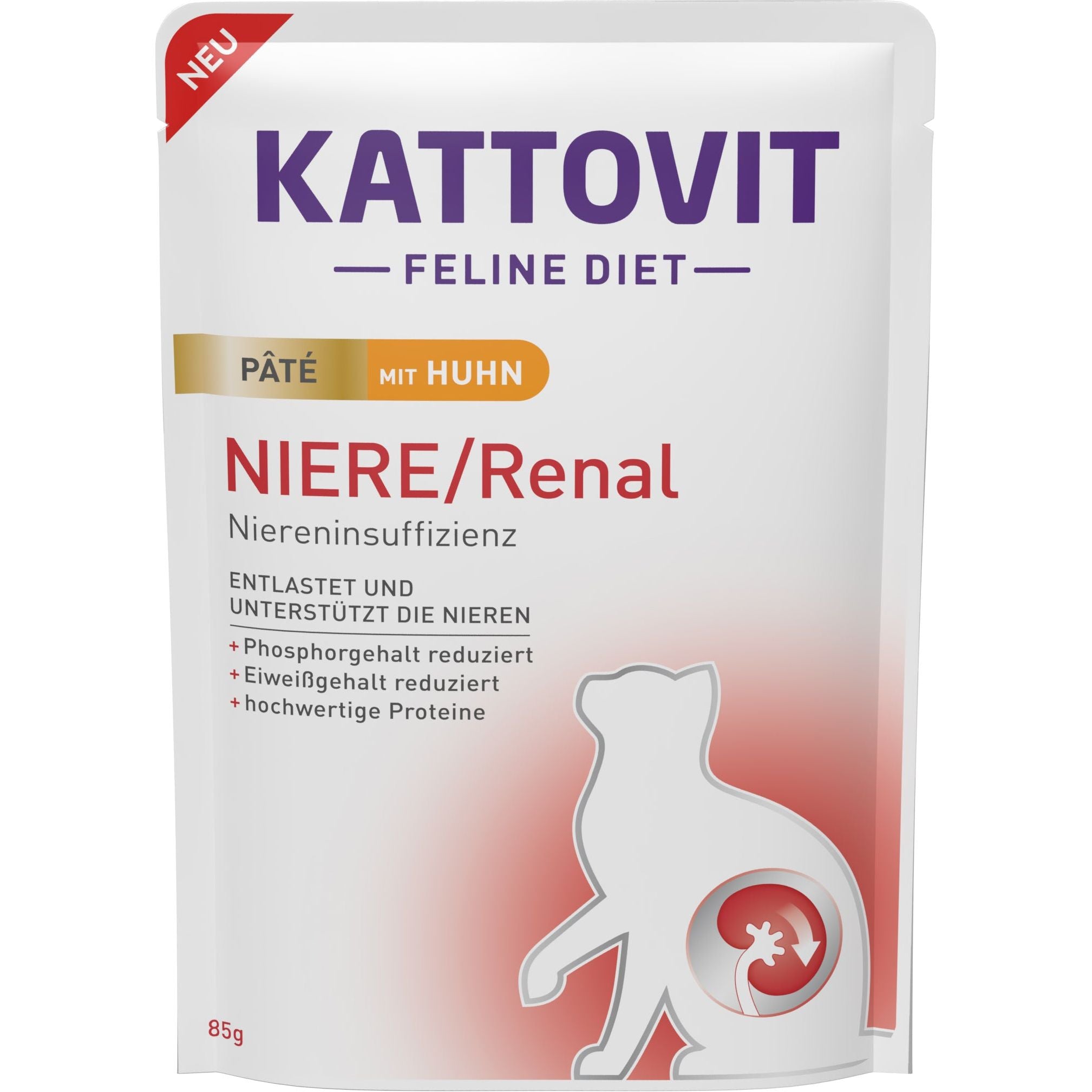 Kattovit Feline Diat Niere Pate Huhn 30x 85g