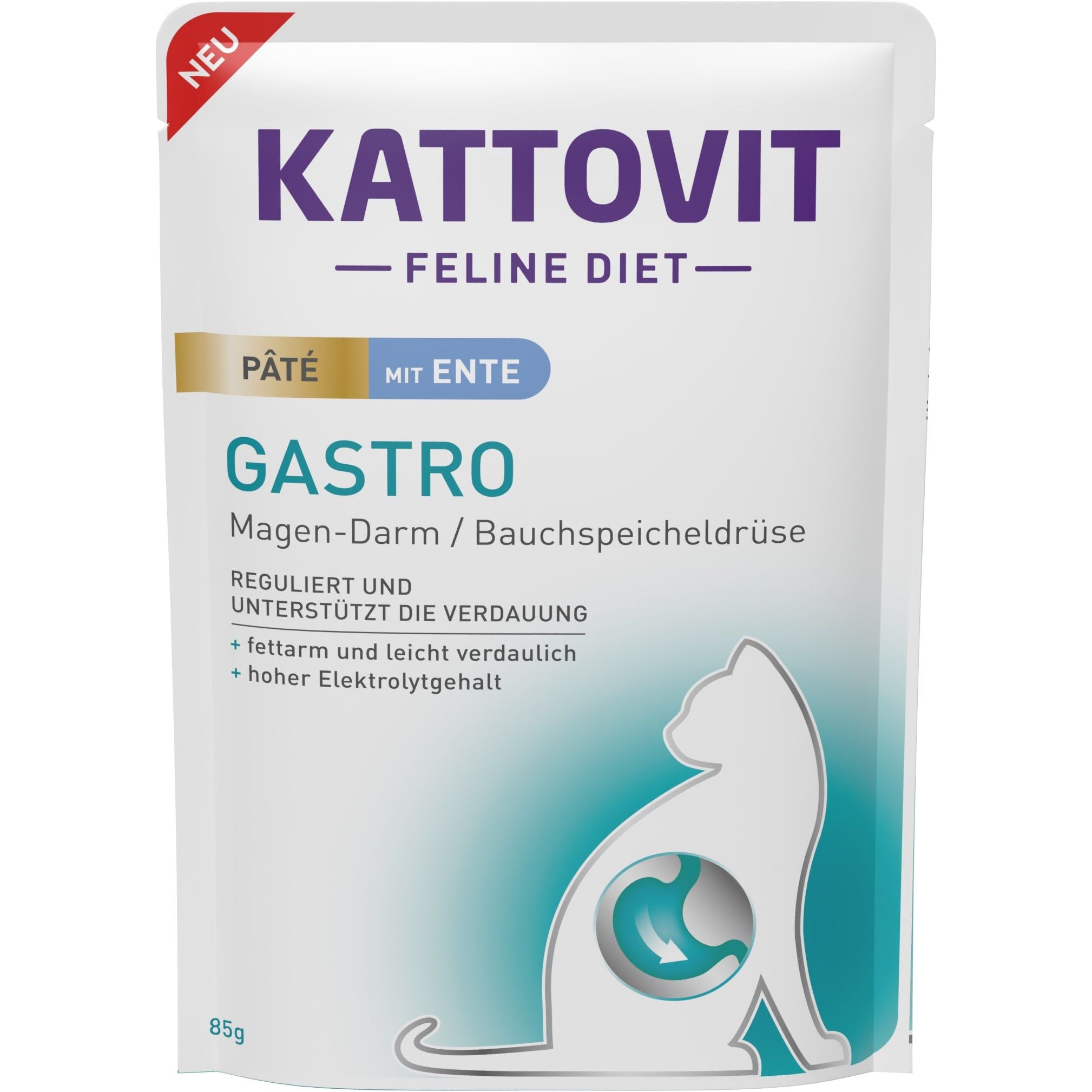 Kattovit Feline Diat Gastro Pate Ente 30x 85g