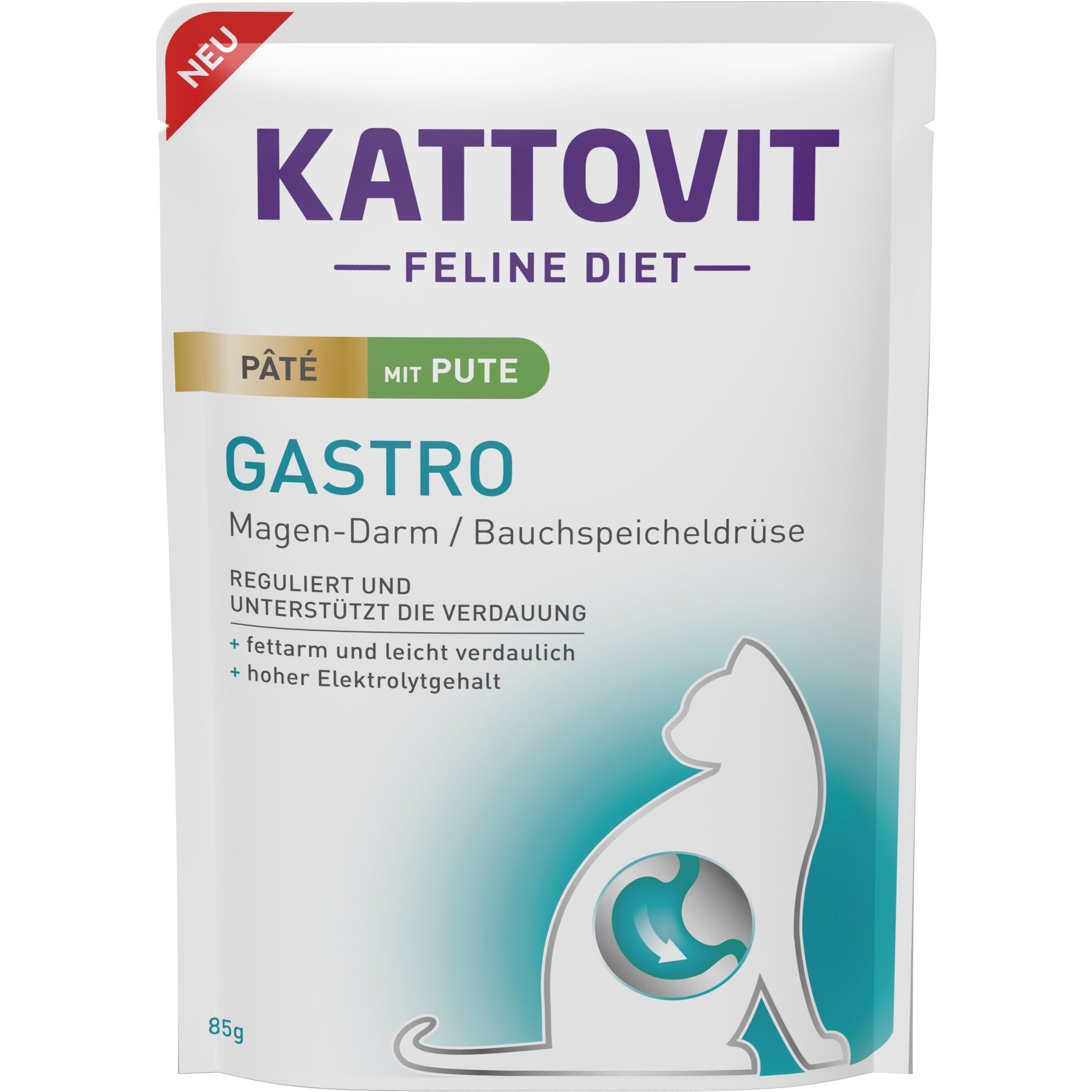 Kattovit Feline Diat Gastro Pate Pute 30x 85g