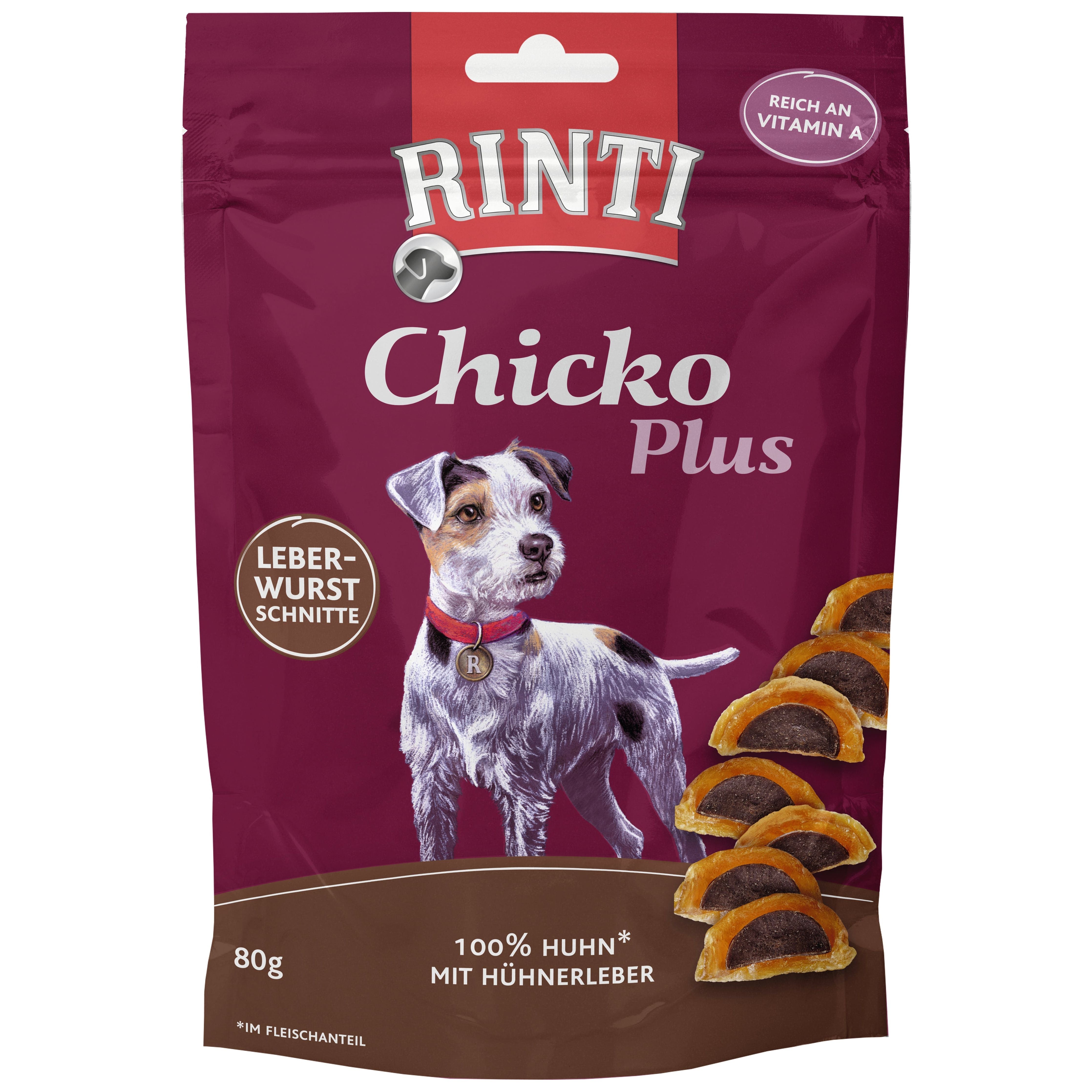 Rinti Chicko Plus Leberwurstschnitte 12x 80g