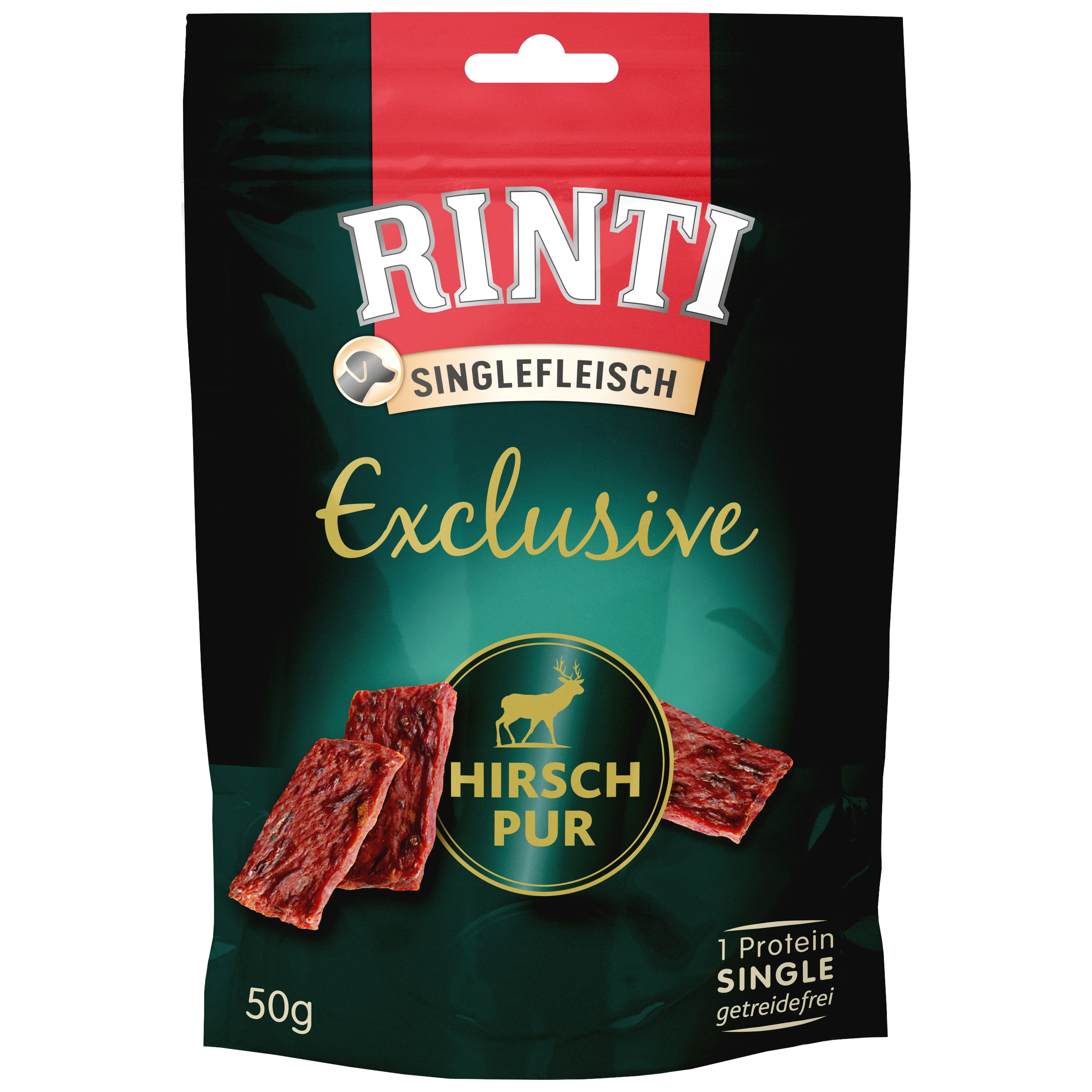Rinti Exclusive Snack Hirsch pur 12x 50g