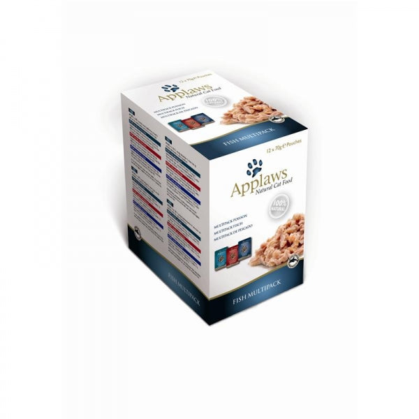 Applaws Cat Frischebeutel Multipack mit Fisch | 4x 12x 70g