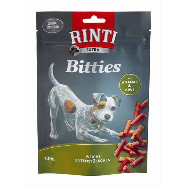 Rinti Extra Bitties mit Ente & Ananas & Kiwi 12x 100g
