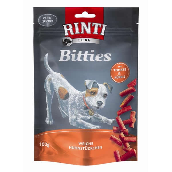 Rinti Extra Bitties mit Huhn, Tomate und Kürbis 12x 100g