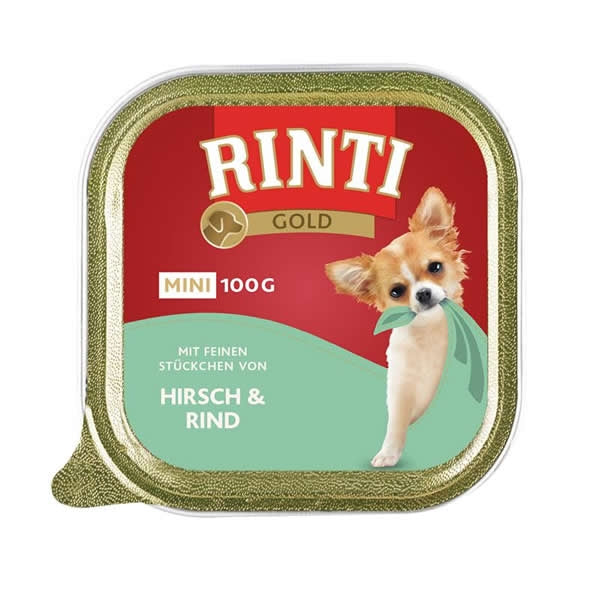 Rinti Gold mini Hirsch & Rind 32x 100g