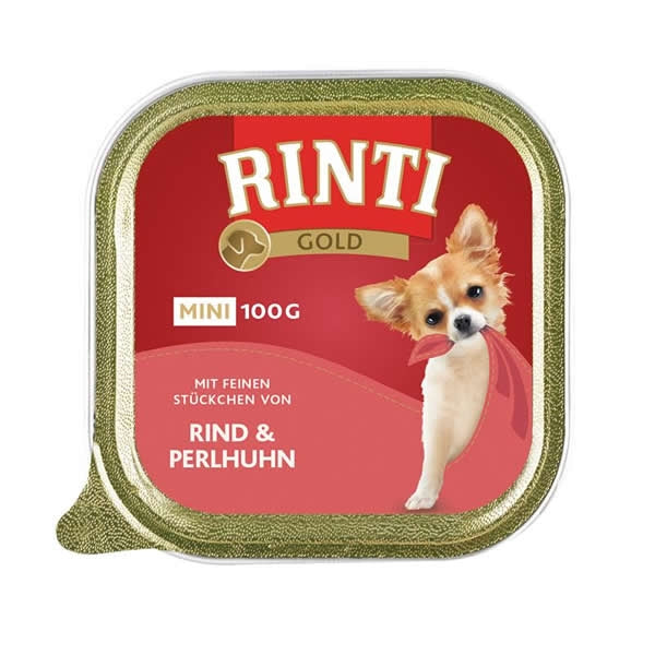 Rinti Gold mini Rind & Perlhuhn 32x 100g