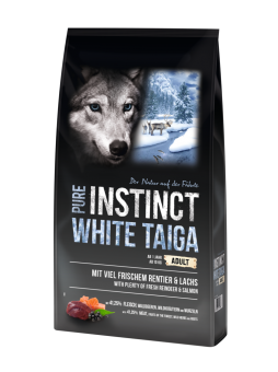PURE INSTINCT WHITE TAIGA mit Rentier, Lachs für Hunde 2x12 kg
