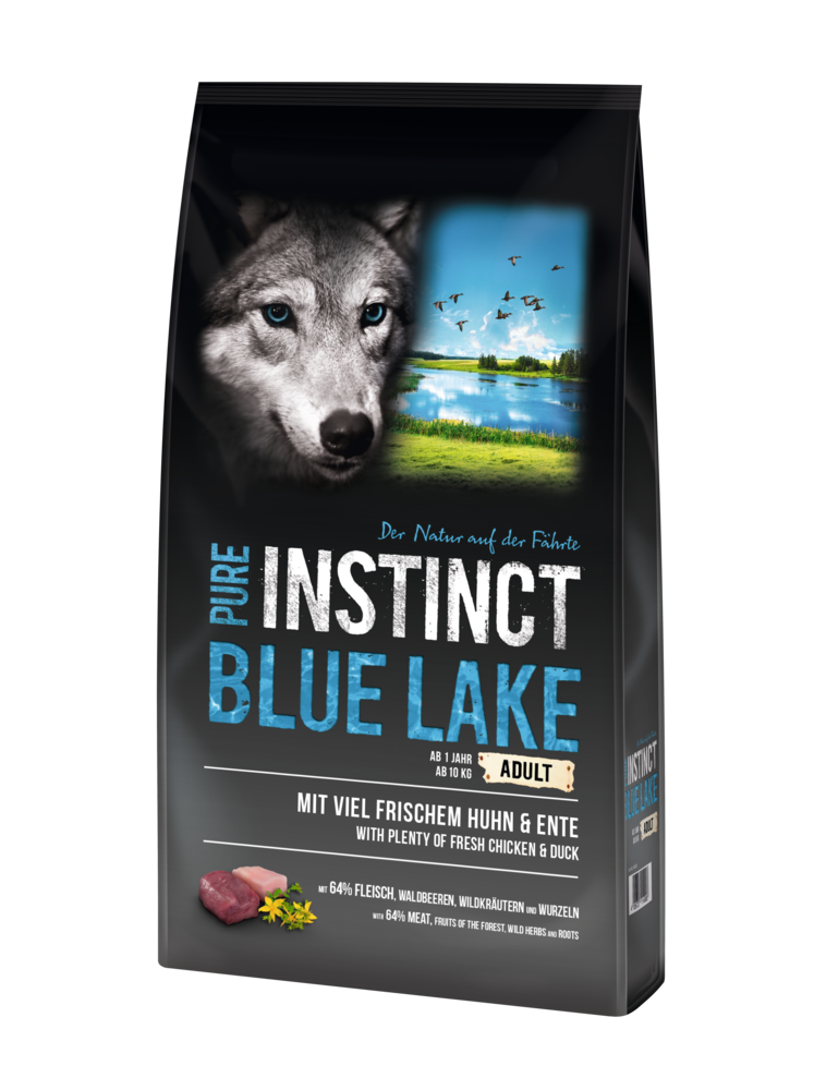 PURE INSTINCT BLUE LAKE mit Huhn, Ente für Hunde 2x12 kg