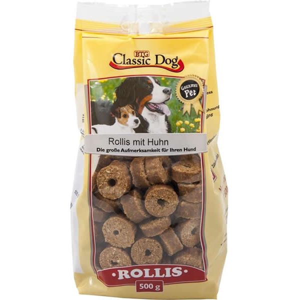 Classic Dog Snack Rollis mit Huhn