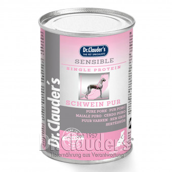 Dr. Clauders Dog Dose Sensible Schwein pur 6x 400g