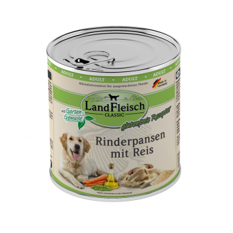 LandFleisch Dog Classic Rinderpansen & Reis 12x 800 g