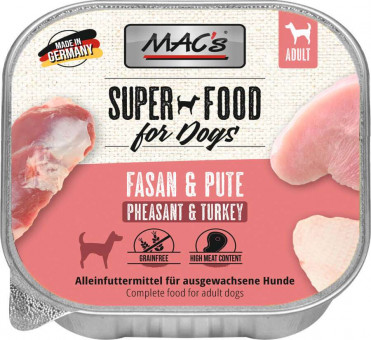 MAC's Dog Fasan & Pute Schale 22x 150g | Sparpack