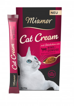 Miamor Cat Snack Rind & Gemüse Cream 11 Pack à 5x 15g 