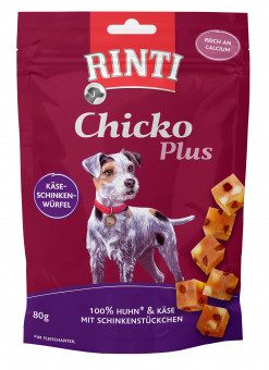 Rinti Chicko Plus Käse-Schinken Würfel 12x 80g 