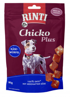 Rinti Chicko Plus Käsewürfel Ente 12x 80g 