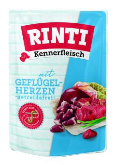 Rinti Kennerfleisch Geflügelherzen Pouch 20x 400g 