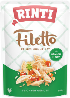 Rinti Filetto Jelly Huhn & Gemüse 24x 100g 