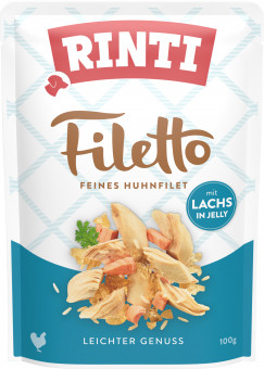 Rinti Filetto Jelly Huhn & Lachs 24x 100g 