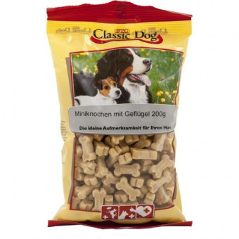 Classic Dog Snack Miniknochen mit Geflügel 12x 200 g | Vorteilspack