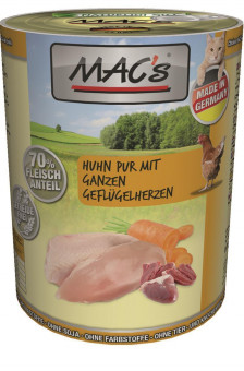 MAC's Cat Huhn & ganze Geflügel-Herzen 400g | 24er-Super-Sparpack