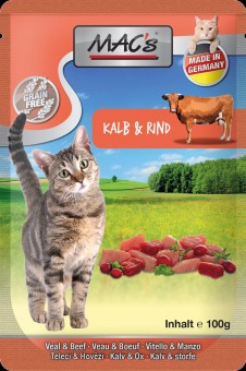 MAC's Cat Pouch Kalb, Rind & Cranberry 