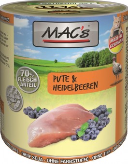 MAC's Cat Pute & Heidelbeere 800g | 12er-Sparpack