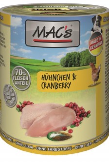 MAC's Dog Hühnchen & Cranberry 800g | 18er-Super-Sparpack