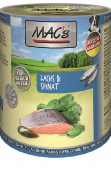 MAC's Dog Lachs, Pasta & Spinat 800g | 18er-Super-Sparpack