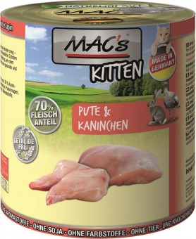 MAC's Kitten Pute & Kaninchen 800g | 24er-Super-Sparpack