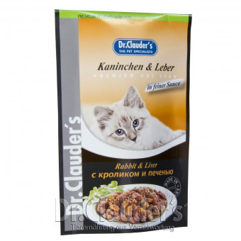 Dr. Clauders Cat Kaninchen & Leber in Soße Pouch 40x 100g