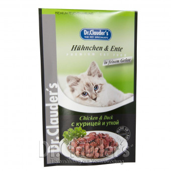 Dr. Clauders Cat Hühnchen & Ente in Gelee Pouch 