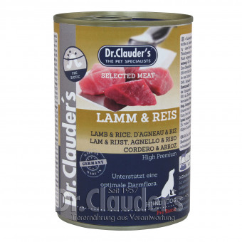 Dr. Clauders Dog Dose Selected Meat Prebiotics Lamm & Reis 12x 400g