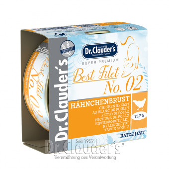 Dr. Clauders Cat Best Filet No 2 Hähnchenbrust 24x 70 g Dose