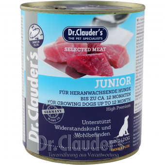 Dr. Clauders Dog Dose Selected Meat Immun Plus Junior 12x 800g