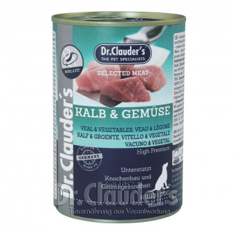 Dr. Clauders Dog Dose Selected Meat Prebiotics Kalb & Gemüse 12x 400g