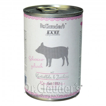 Dr. Clauders BARF Dog Schweinegulasch 12x 400g