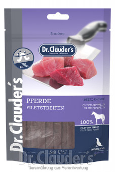 Dr. Clauders Dog Snack Pferd 10x 80g Filetstreifen